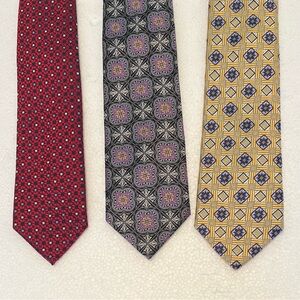 Lot of 3 Elegant Men's NWOT Jos. A. Bank Executive and Signature Silk Tie Ties
